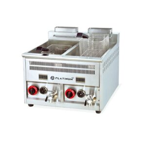 2 Tank 2 Basket Gas Deep Fryer 16+16 Liter Capacity 2 Tank 2 Basket Gas Deep Fryer 16+16 Liter Capacity