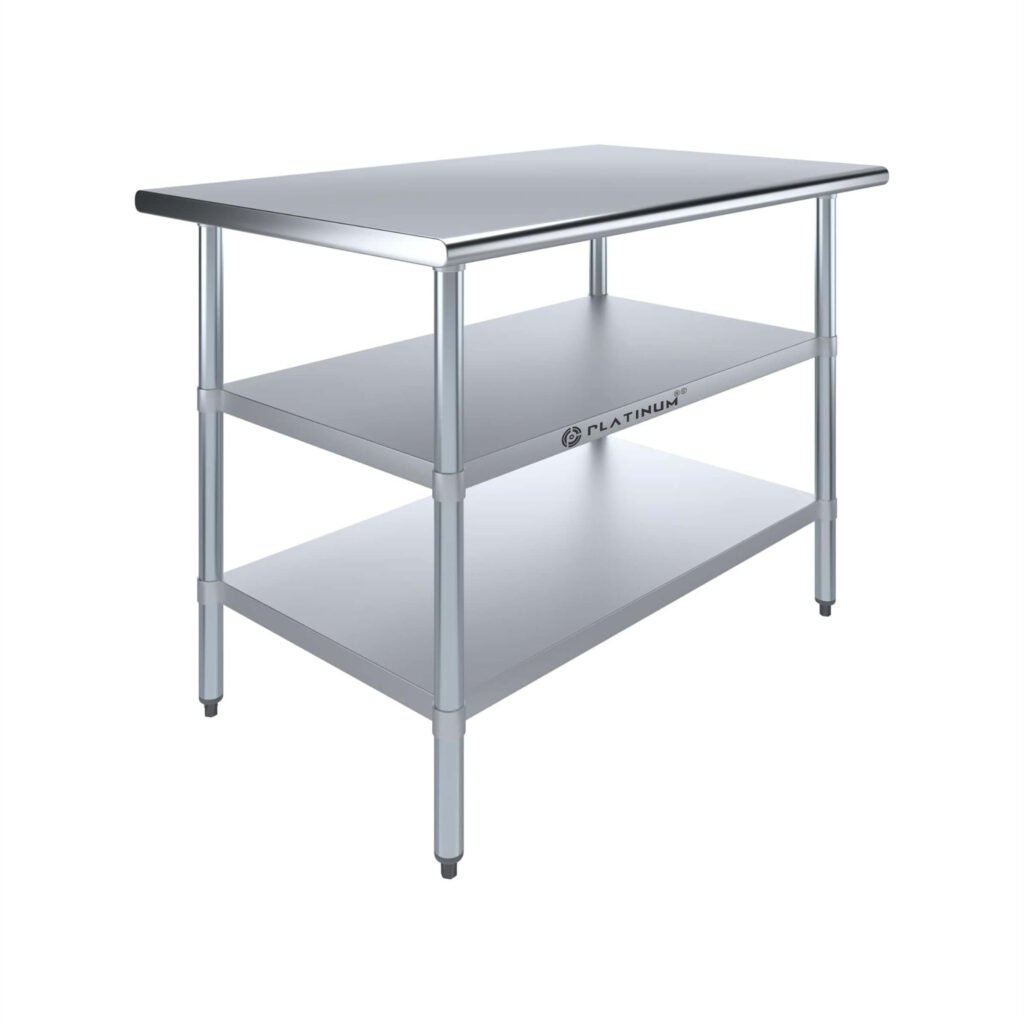 Working Table Solid Heavy-Duty Stainless Steel Work Table | Platinum Flour Mill